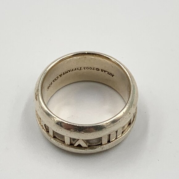 Authentic Tiffany & Co 925 Silver Atlas Wide Ring Size 6 - Picture 8 of 9
